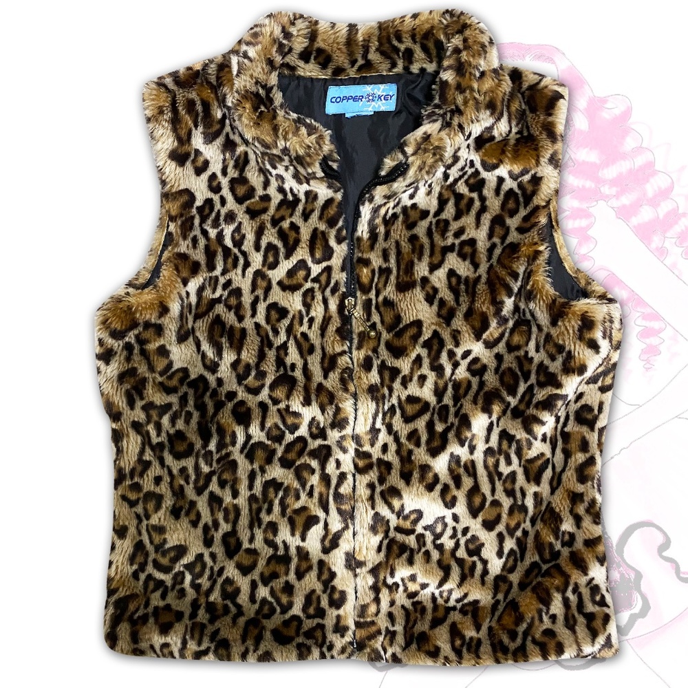 Copper Key Cheetah Fur Vest